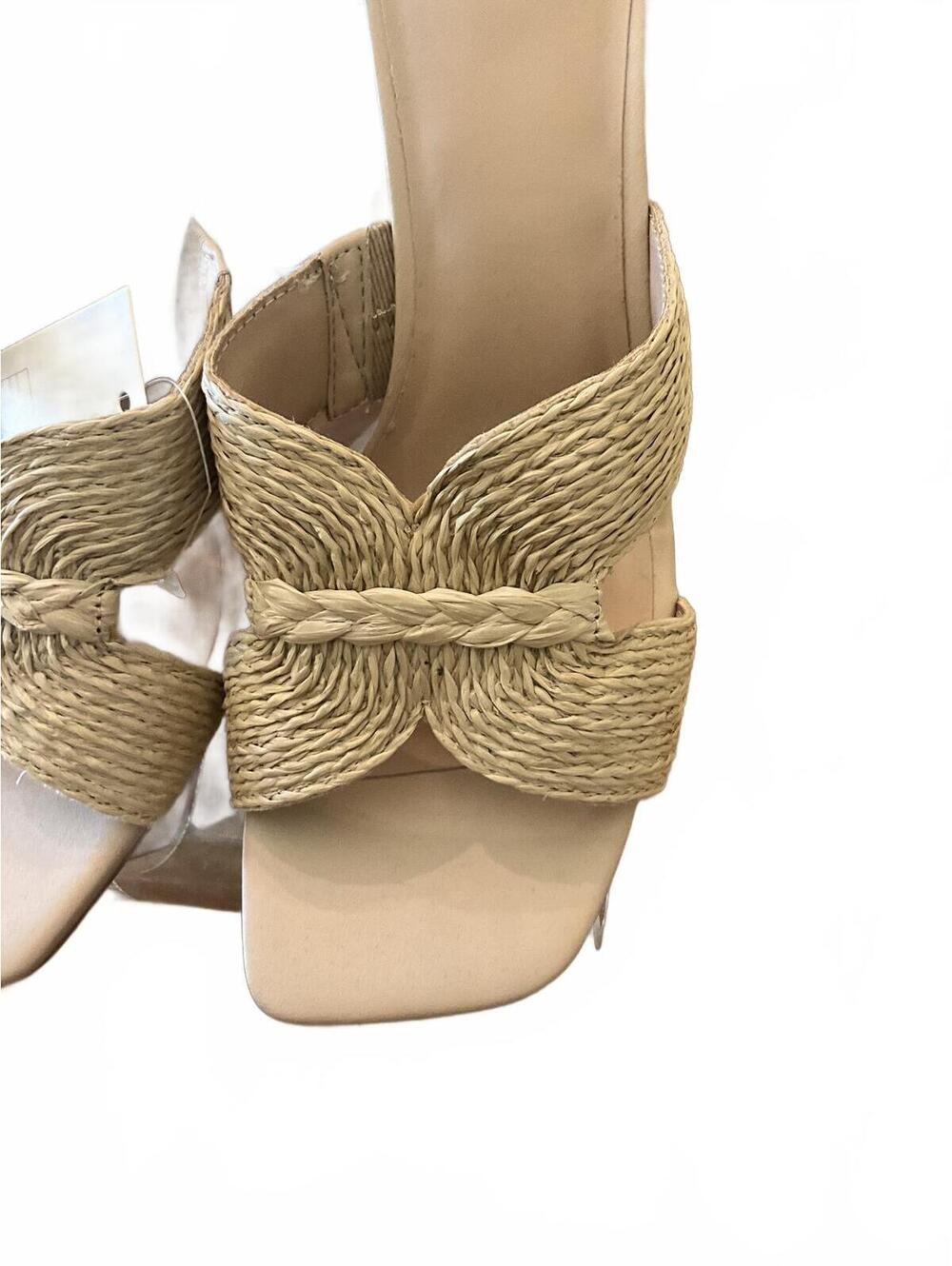 A New Day Raffia Mule Heels 10 NWT - Picture 2 of 6